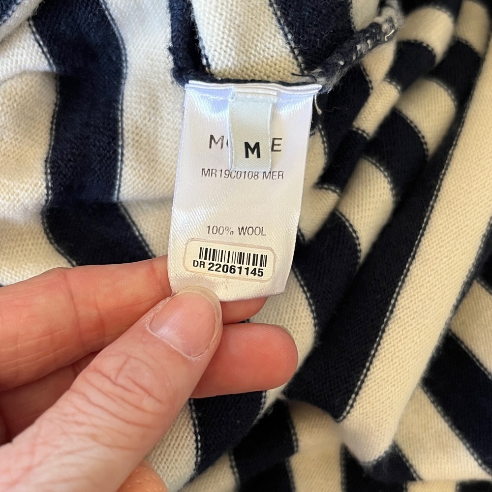 MONSE Navy and White Striped Knit Top Size M - Picture 6 of 8